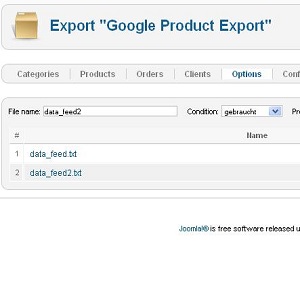 JoomShopping Import / Export: Addon Google export 