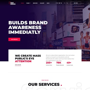 Outmedia | Outdoor & Billboard Agency Template 