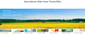 Banner slider hover thumb effect Pro 