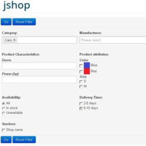 JoomShopping Modules: Filter product exte-0