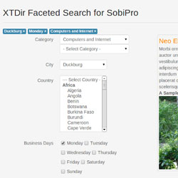 XTDir Faceted Search for SobiPro 